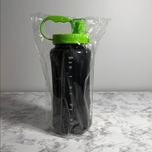 Black and Green Herbalife 64oz Water Bottle
